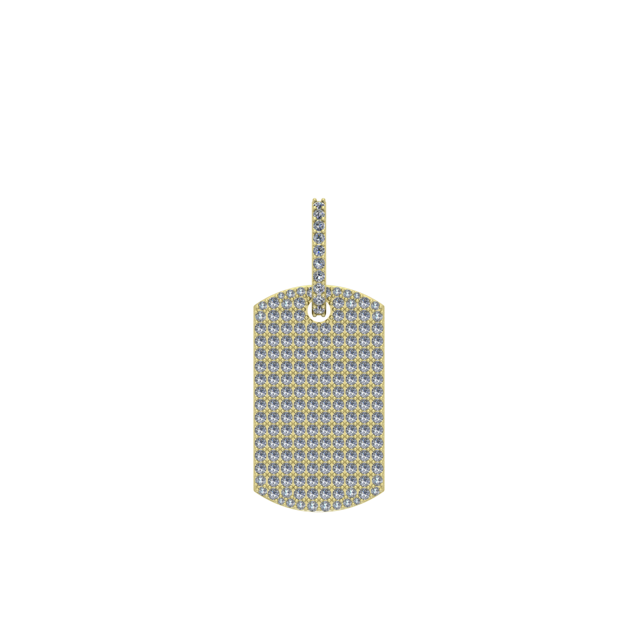 HIP-HOP DIAMONDS DOG TAG PENDANT